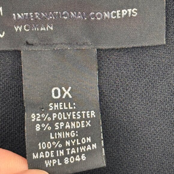 INC International Concepts Womens Black White Paisley Print Dress size 0X plus - Picture 2 of 13